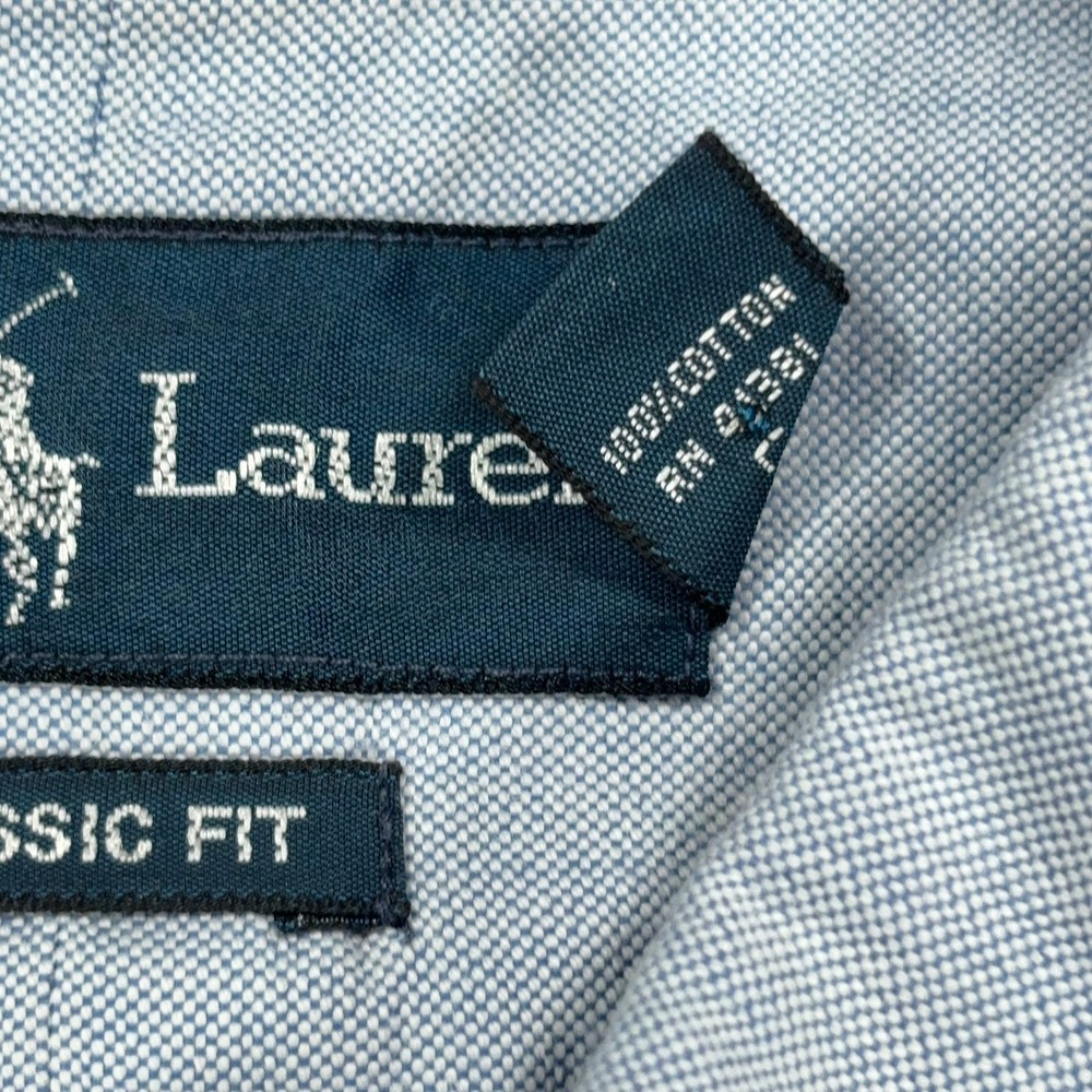 Ralph Lauren Button Down Oxford Shirt Mens XLT Blue Classic Fit Long Sleeve OCBD - Picture 10 of 11